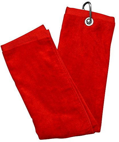 Longridge Luxury 3 Fold Golf Handtuch - Rot