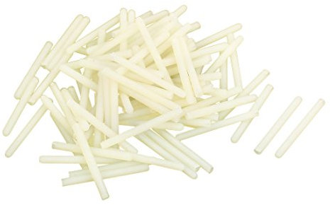 Aexit M4x40mm 0.75mm fendue Vis sans tête Nylon tige filetée Stud Beige 100pcs 453H704