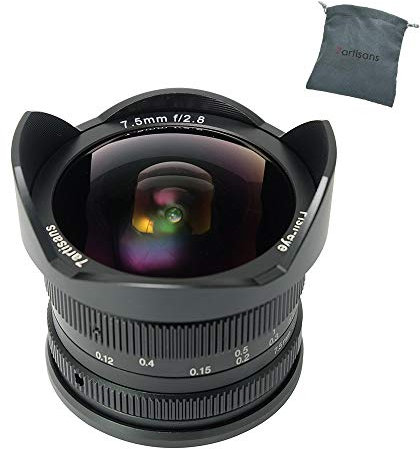 7pcs 7.5mm f2.8 APS-C Manual Fisheye Lens