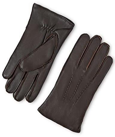 YISEVEN Herren Lederhandschuhe Gefüttert Touchscreen Warm Elegant Echtleder Handschuhe Leder Winterhandschuhe Lammfell Herrenhandschuhe Winter Männer Autohandschuhe Geschenke, Braun M/9.0