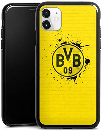 Silikon Hülle kompatibel mit Apple iPhone 11 Case schwarz Handyhülle BVB Borussia Dortmund Offizielles Lizenzprodukt