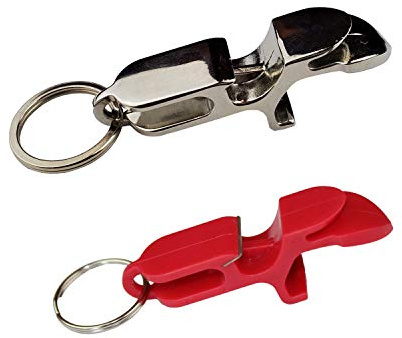 Sturdy METAL Beer Shotgun tool bottle opener keychain - beer bong shotgunning tool - great for parties, party favors, gift, drinking accessories