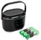 Addis Premium Kitchen Food Caddy Bin, Black Grey, with 60 x 100% Compost Bags (3 Rolls of 20 liners), Single