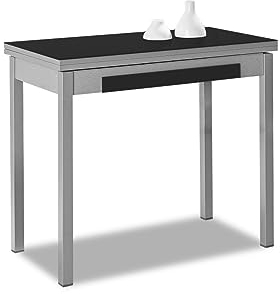 ASTIMESA Mesa de Cocina Tipo Libro Negro 40X80cm