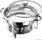 New Stainless Steel Round Chafing Dish Set with 4.50L Food Pan Fuel Holders for Catering Buffet Food Warmer Tray Dining