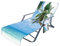 Fansu Ozean Druck Schonbezug für Gartenliege Frottee Liegenauflage Garten Sonnenliege Handtuch mit 2 Taschen Stuhl Strandtuch für Schwimmbäder, Strände, Gartenhotels (Sonnig,75x210cm)