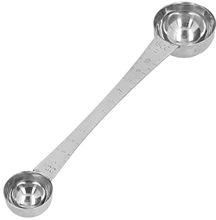Cuillère à café 2 en 1, cuillère à café cuillère à soupe cuillère à soupe en acier inoxydable à double extrémité cuillères à mesurer avec échelle