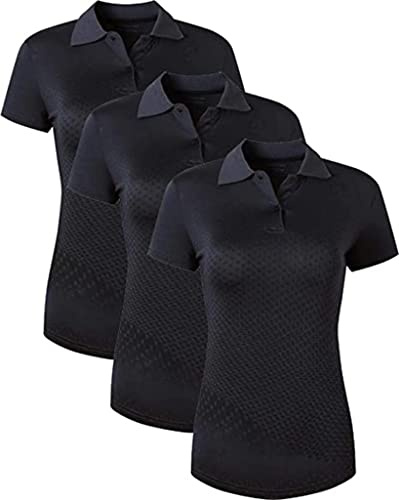 jeansian Women's 3 Packs Sport Polo T-Shirt SWT251 PackA 3XL