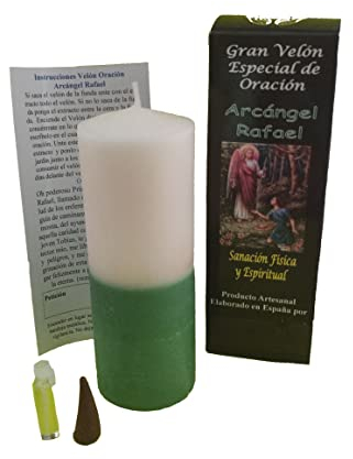 DRW Erzengelkerze San Raphael, verstärkt für körperliche und spirituelle Heilung mit Ritual