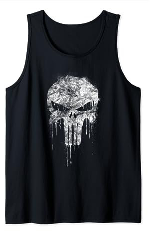 Marvel The Punisher White Tank Top