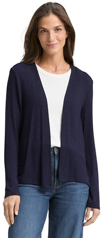 TOM TAILOR Damen Basic Sommer Cardigan , sky captain blue, XXL