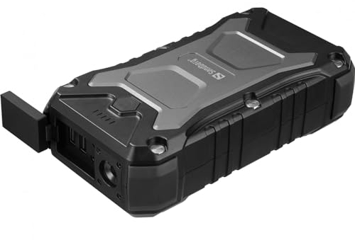 Sandberg Survivor Powerbank 30000 mAh PD 65W | High-Capacity Mobile Charger | Backup Battery USB-C USB-A | Dust Shock Waterproof Case IP66 Certified | Power Bank w LED Flashlight | Wireless Charging