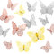 Bonu Butterfly Decorations 36 Pcs Glitter 3D Butterfly Cupcake Toppers Rose Gold Sliver Hollow Butterfly Personalised Cake Topper for Birthday Wedding Party Wall Sticker Decoration