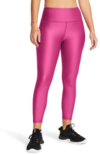 Under Armour Damen HeatGear Armour High Waisted Ankle No-Slip Leggings, (686) Astro Pink/Schwarz, X-Klein