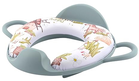 Lorelli Toilettensitz Rückenlehne Handgriff gepolstert, Spritzschutz, Kunststoff dunkelgrün