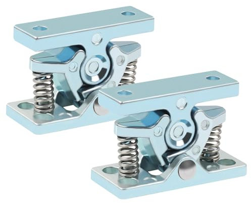 MaxEarn 2Pcs Door Retainer Catch Zinc Alloy, Heavy Duty Door Stoppers with Stainless Steel Sprung, Door Holder Catch, Door Buckle Clip for Caravan Motorhomes and Boat