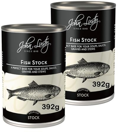 Fish Stock 2 Can Bundle Containing 2 Cans of John Lusty Fish Stock 2 x 392g