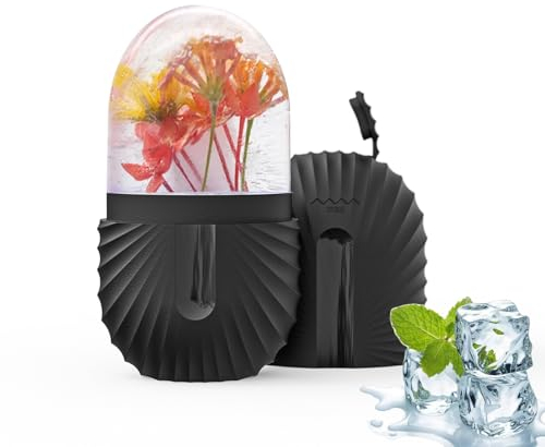 Ice Roller For Face Eyes and Neck To Brighten Skin & Enhance Your Natural Glow - Ice Roller Face - Reusable Facial Treatment to Tighten & Tone Skin & De-Puff The Eye Area (Black)
