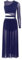 YOOJIA Damen Tanzkleid Eiskunstlauf Kleid Ballettanzug Lang Ballettkleid EIN Schulter Latein Rumba Tango Kleid Ballsaal Dancewear Navy blau M