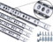 Stahlia Schubladenschienen (4 Stück) Teilauszug H:17mm/L:406mm Schubladenauszug Auszugsschienen Schrank Scharniere Schienen für Schubladen Regalschienen