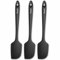 3 Pack Large Silicone Spatula for Kitchen,600°F Heat Resistant Rubber Spatulas for Baking,Cooking, Scraping,and Mixing,Non Stick Kitchen Utensils, BPA Free, 11.2 in, Black