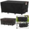 WARMTUYO Housse Table De Jardin, Housse Salon de Jardin Exterieur, Couverture de Protection Meubles Bâche Salon de Jardin Imperméable Anti-UV, 420D Tissu Oxford Bache Table Exterieur