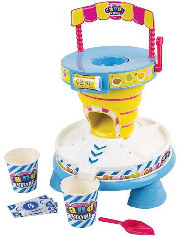 Casdon Pick & Mix Süßwarenladen (ohne Süßigkeiten), Süßwarenladen-Rollenspiel für Kinder ab 3 Jahren, Enthält drehbares Preisrad, Perfekt für fantasievolles Spielen