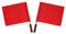2PCS Sports Referee Flags Football Hand Flags with Pole Foam Handle Rugby Linesman Flags Red Signal Flag for Sports Competition