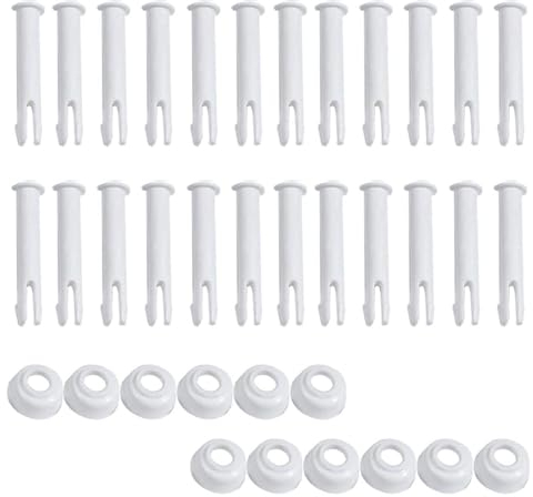 Ellxen Intex Lot de 24 goupilles de connexion en plastique et joint d'étanchéité pour piscine hors-sol rectangulaires et rondes avec cadre en métal 6 cm de longueur