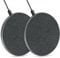 2 Pack Wireless Charger for iPhone 16/15/14/13/12/11/Pro Max/XR/X/8 Plus, 15W Qi Fast Wireless Charging Pad for Samsung Galaxy S23/S22/S21/S20/S10, Huawei P30 Pro/Mate RS and Other Qi Phones