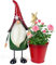 HONGLAND Outdoor Metal Gnome Yard Art Garden Gnomes Statue 13 Inch Santa Figurine Lawn Patio Yard Garden Decor