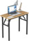 AuraCraft Bureau Pliable,Table d’Ordinateur,Bureau Table Informatique, Poste de Travail,en Bois Table d’étude pour Maison,80x40x75CM (Teck & Noir)