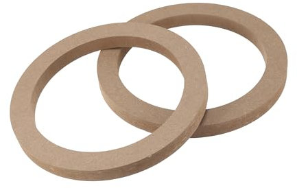 A ABSOPRO 2 Pcs 6.5 Universal Wooden Car Speaker Subwoofer Spacer Rings Item Replacement