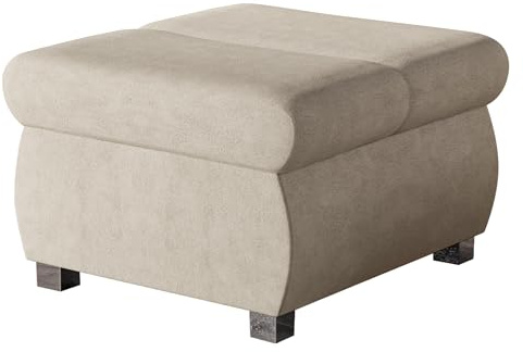 Mirjan24 Polsterhocker Bangkok klein, Sitzbank 60x60x39 cm, Hocker Sitzhocker Modern Pouf Fußbank Sitzmöbel (Uttario Velvet 2979)