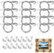 Aramanara 12 Pcs Picture Hanging Wire Kit, 2m × Φ1.5mm Stainless Steel Picture Rail Hooks and Wire with Adjustable Hook and Rail Moulding Hook for Picture Mirrors Artwor Display