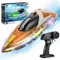 HOTUT Ferngesteuertes Boot,Speedboat,15+ km/h RC-Boot,2,4-GHz Rennboote mit LED-Leuchten,Einstellbar Speedboot 1200MAH Akku, für Erwachsene und Kinder ab 14 Jahren