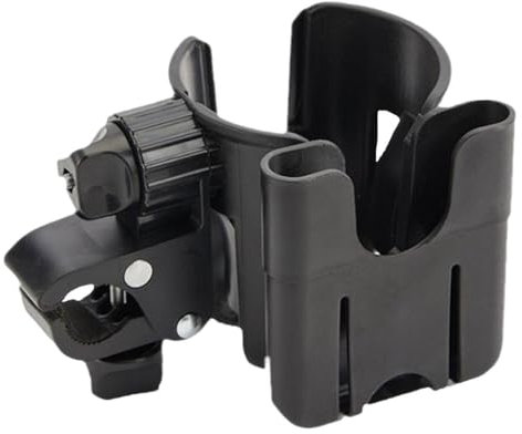 Porte Gobelet pour Poussette, Porte Gobelet Universel pour Poussette, Porte Gobelet Poussette 2 en 1, Porte Bouteille Universel pour Poussette, avec Support pour Téléphone, Porte Gobelet à Eau