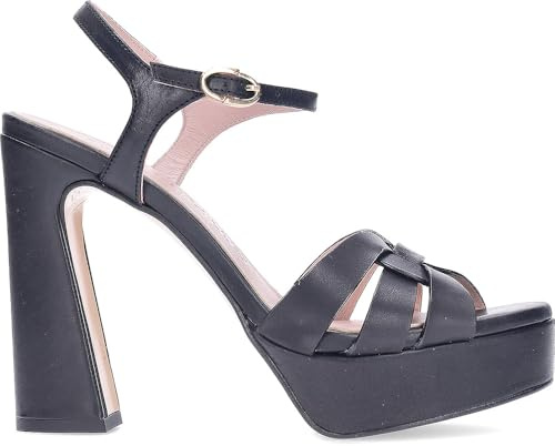 Pedro Miralles Sandalias con tacón Alto 17307 de la Talla 40 en Color Negro