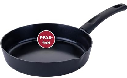 FACKELMANN Bratpfanne Essential Highrise Ø 24 cm aus recyceltem Aluminium mit Keramikbeschichtung – Perfekt für alle Herdarten inklusive Induktion