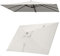 Parasol déporté rectangulaire 8 baleines 3 x 4 m, housse de rechange for parasol de terrasse, parasol déporté, toile pare-soleil for piscine, jardin, arrière-cour(Beige,Double top 3x4m(10' x 13'))