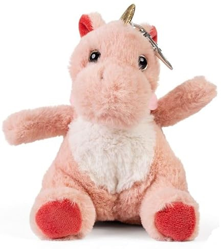 Living Nature Little Drache Kuscheltier Anhänger – Pink | Weiches Plüschtier Schlüsselanhänger Geschenk für Kinder