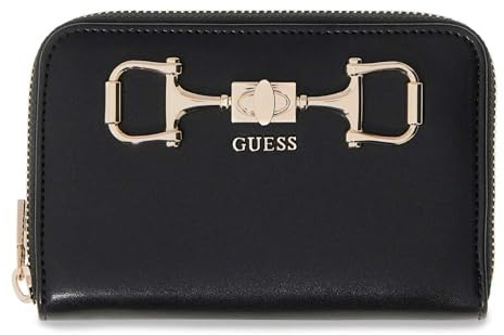 GUESS Geldbörse Janie SLG Zip Around Wallet Black schwarz