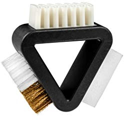 Kaps Kit 3 en 1 Brosse Multifonction pour Nettoyer Chaussures et Sacs en Daim