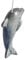 Other Ceramic CORD PULL LIGHT PULL for BATHROOM LIGHTING Blinds Curtains Ceiling Fans DOLPHIN (Blue)