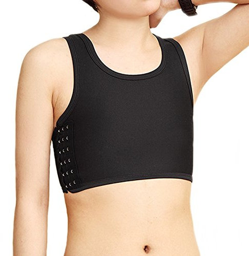BaronHong Sport BH Brust Binder Atmungsaktives Mesh Korsett Für Tomboy Trans Lesben (schwarz, S)