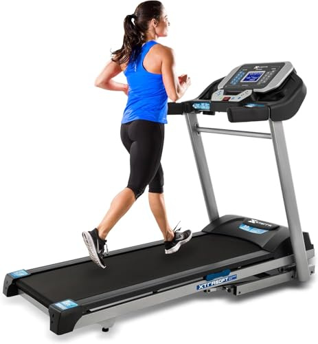 XTERRA Fitness Laufband TRX3500 – 3 PS Motor, bis 19 km/h, 12 Steigungsstufen, bis 159 kg belastbar, kompatibel mit Kinomap & Zwift, klappbar, 51x152 cm Lauffläche