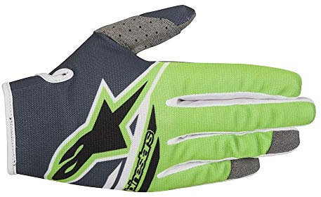Alpinestars Handschuhe MX Kinder 2018 Radar Flight anthracite-verde Kinder (S, grau)