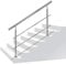 LZQ 100cm Main courante en acier inoxydable pour escaliers, balustrade, balcon et autres utilisations intérieures et extérieures avec traverses (100 cm, 2 traverses)