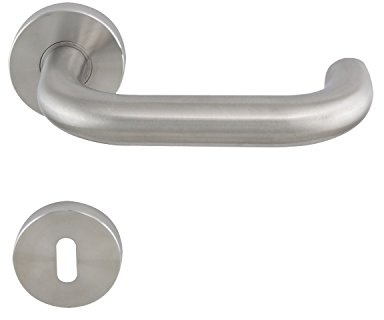 Drückergarnitur TALIN - auf Rosette, BB, 35 - 45, Edelstahl