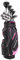 aspire Pro-x Damen Komplett Rechtshänder Golfschläger Set Titan F Treiber, 3 Fairway Holz, 4–5-Hybriden, Eisenschläger 7-SW Eisen, Putter, Cartbag, 4 H/C 's, Rose, Regular Size